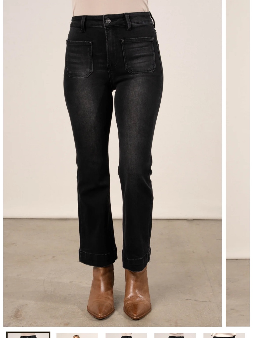 Risen High-Rise Crop Flare Jeans size 5/27